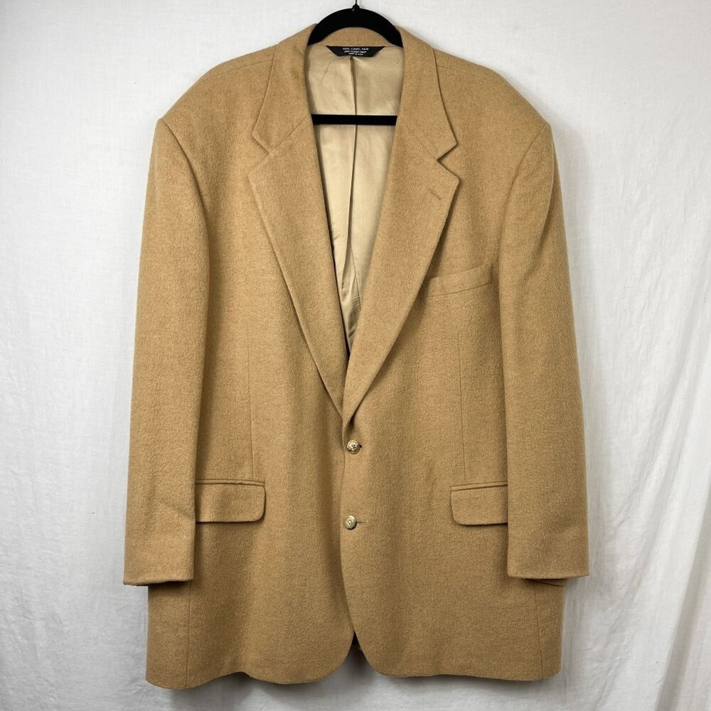 Vintage Gordon Thomas 100% Camel‎ Blazer Mens 48L Oversized Layering Unisex